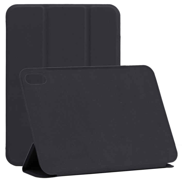 Custodia in pelle per tablet in PU magnetica senza fibbia con clip bifacciale ultrasottile a vibrazione orizzontale con supporto a tre pieghe e funzione Sleep / Wake-up, For iPad mini 2024 / mini 6