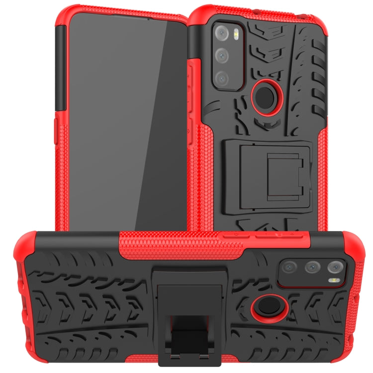 Custodia protettiva antiurto in TPU + PC per pneumatici con supporto, For Alcatel 3L (2021), For Motorola Edge 20, For Samsung Galaxy A03S 164mm