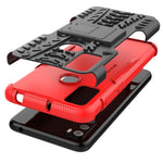 Custodia protettiva antiurto in TPU + PC per pneumatici con supporto, For Alcatel 3L (2021), For Motorola Edge 20, For Samsung Galaxy A03S 164mm
