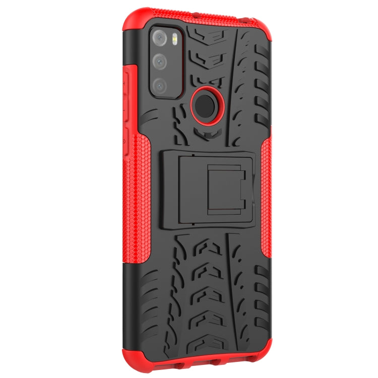 Custodia protettiva antiurto in TPU + PC per pneumatici con supporto, For Alcatel 3L (2021), For Motorola Edge 20, For Samsung Galaxy A03S 164mm