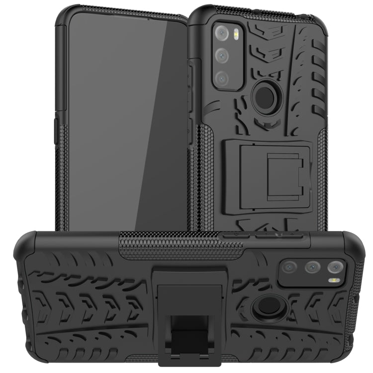 Custodia protettiva antiurto in TPU + PC per pneumatici con supporto, For Alcatel 3L (2021), For Motorola Edge 20, For Samsung Galaxy A03S 164mm