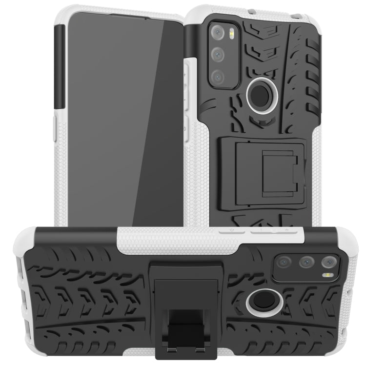 Custodia protettiva antiurto in TPU + PC per pneumatici con supporto, For Alcatel 3L (2021), For Motorola Edge 20, For Samsung Galaxy A03S 164mm