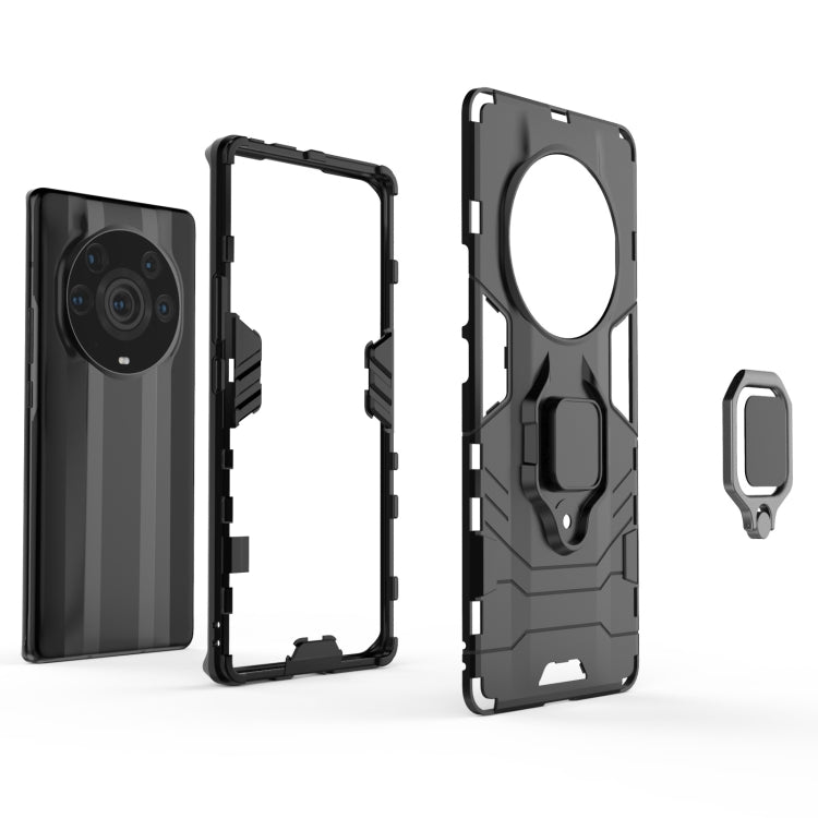 Custodia protettiva antiurto per PC + TPU con supporto per anello magnetico, For Honor Magic3 Pro+