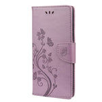 Custodia in pelle flip orizzontale con motivo floreale a farfalla con supporto, slot per schede e portafoglio, For Samsung Galaxy A03s 166mm