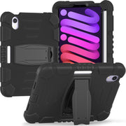 Cornice dello schermo di protezione a 3 strati + PC + Custodia combinata antiurto in silicone con supporto, For iPad mini 6 / mini 2024
