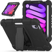 Cornice dello schermo di protezione a 3 strati + PC + Custodia combinata antiurto in silicone con supporto, For iPad mini 6 / mini 2024