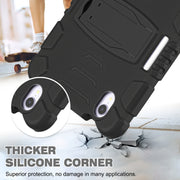 Cornice dello schermo di protezione a 3 strati + PC + Custodia combinata antiurto in silicone con supporto, For iPad mini 6 / mini 2024
