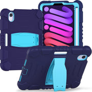 Cornice dello schermo di protezione a 3 strati + PC + Custodia combinata antiurto in silicone con supporto, For iPad mini 6 / mini 2024
