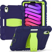 Cornice dello schermo di protezione a 3 strati + PC + Custodia combinata antiurto in silicone con supporto, For iPad mini 6 / mini 2024
