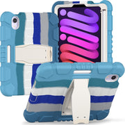 Cornice dello schermo di protezione a 3 strati + PC + Custodia combinata antiurto in silicone con supporto, For iPad mini 6 / mini 2024