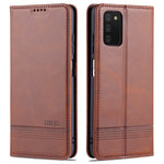AZNS Custodia in pelle a vibrazione orizzontale con struttura in vitello magnetico con slot per carte, supporto e portafoglio, For Samsung Galaxy A03s 166mm
