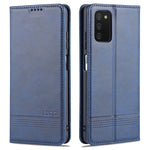 AZNS Custodia in pelle a vibrazione orizzontale con struttura in vitello magnetico con slot per carte, supporto e portafoglio, For Samsung Galaxy A03s 166mm