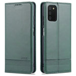 AZNS Custodia in pelle a vibrazione orizzontale con struttura in vitello magnetico con slot per carte, supporto e portafoglio, For Samsung Galaxy A03s 166mm