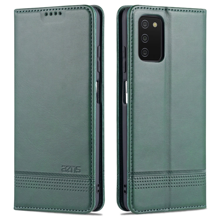 AZNS Custodia in pelle a vibrazione orizzontale con struttura in vitello magnetico con slot per carte, supporto e portafoglio, For Samsung Galaxy A03s 166mm