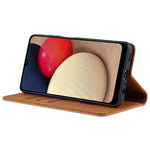 AZNS Custodia in pelle a vibrazione orizzontale con struttura in vitello magnetico con slot per carte, supporto e portafoglio, For Samsung Galaxy A03s 166mm