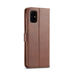 LC.IMEEKE Custodia in pelle a vibrazione orizzontale con struttura in vitello con supporto, slot per schede e portafoglio, For Samsung Galaxy A03s 166mm