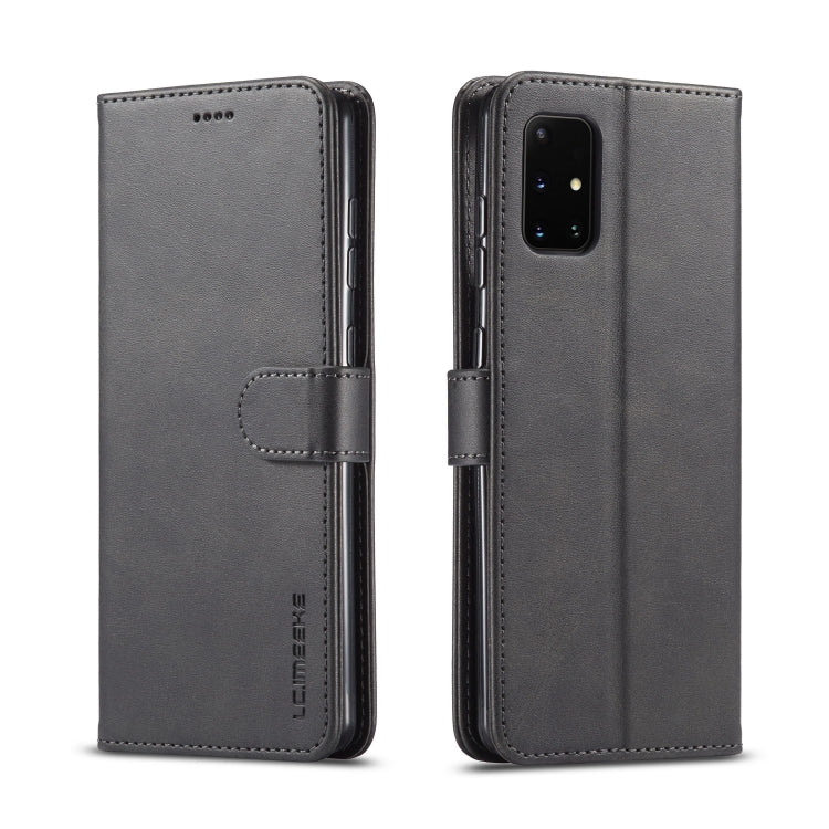 LC.IMEEKE Custodia in pelle a vibrazione orizzontale con struttura in vitello con supporto, slot per schede e portafoglio, For Samsung Galaxy A03s 166mm