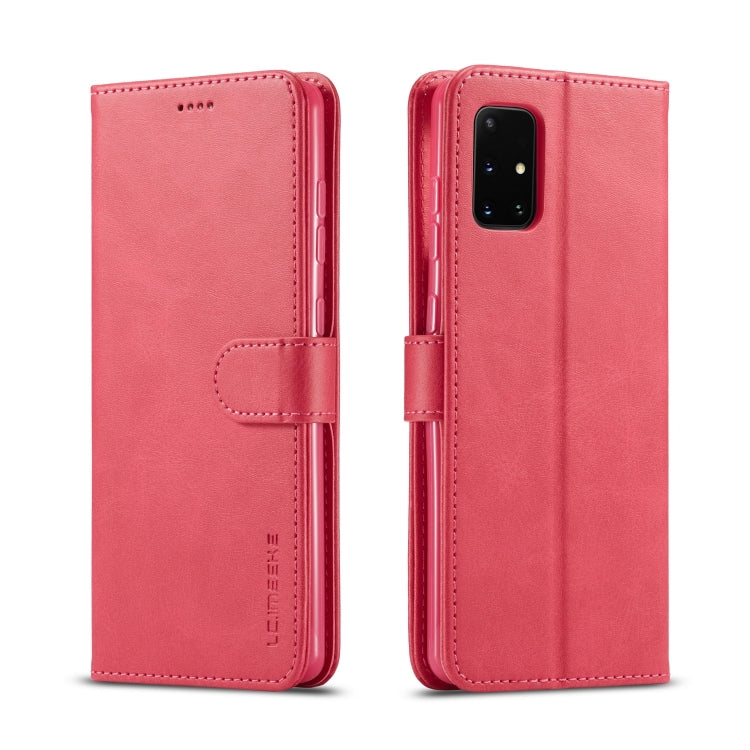 LC.IMEEKE Custodia in pelle a vibrazione orizzontale con struttura in vitello con supporto, slot per schede e portafoglio, For Samsung Galaxy A03s 166mm