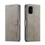 LC.IMEEKE Custodia in pelle a vibrazione orizzontale con struttura in vitello con supporto, slot per schede e portafoglio, For Samsung Galaxy A03s 166mm