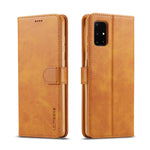 LC.IMEEKE Custodia in pelle a vibrazione orizzontale con struttura in vitello con supporto, slot per schede e portafoglio, For Samsung Galaxy A03s 166mm