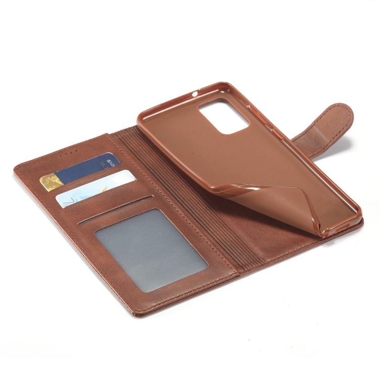 LC.IMEEKE Custodia in pelle a vibrazione orizzontale con struttura in vitello con supporto, slot per schede e portafoglio, For Samsung Galaxy A03s 166mm