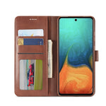 LC.IMEEKE Custodia in pelle a vibrazione orizzontale con struttura in vitello con supporto, slot per schede e portafoglio, For Samsung Galaxy A03s 166mm