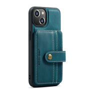 JEEHOOD Pennello antifurto Magnetic PU + Custodia protettiva in TPU con slot per schede, For iPhone 13 mini, For iPhone 13, For iPhone 13 Pro, For iPhone 13 Pro Max