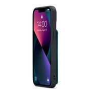 JEEHOOD Pennello antifurto Magnetic PU + Custodia protettiva in TPU con slot per schede, For iPhone 13 mini, For iPhone 13, For iPhone 13 Pro, For iPhone 13 Pro Max