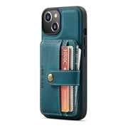JEEHOOD Pennello antifurto Magnetic PU + Custodia protettiva in TPU con slot per schede, For iPhone 13 mini, For iPhone 13, For iPhone 13 Pro, For iPhone 13 Pro Max