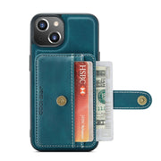 JEEHOOD Pennello antifurto Magnetic PU + Custodia protettiva in TPU con slot per schede, For iPhone 13 mini, For iPhone 13, For iPhone 13 Pro, For iPhone 13 Pro Max
