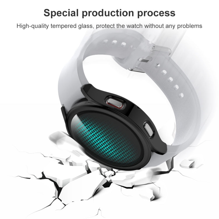 PC elettrolitico + custodia protettiva integrata con pellicola in vetro temperato, For Samsung Galaxy Watch4 40mm, For Samsung Galaxy Watch4 44mm