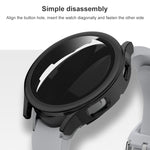 PC elettrolitico + custodia protettiva integrata con pellicola in vetro temperato, For Samsung Galaxy Watch4 40mm, For Samsung Galaxy Watch4 44mm