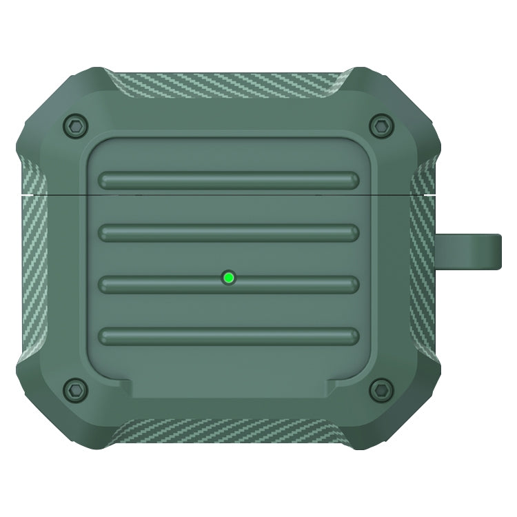 Auricolari wireless Custodia protettiva in TPU antiurto per bagagli in fibra di carbonio, For AirPods 3