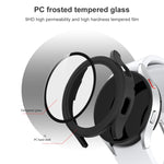 PC satinato + custodia protettiva integrata con pellicola in vetro temperato, For Samsung Galaxy Watch4 40mm, For Samsung Galaxy Watch4 44mm