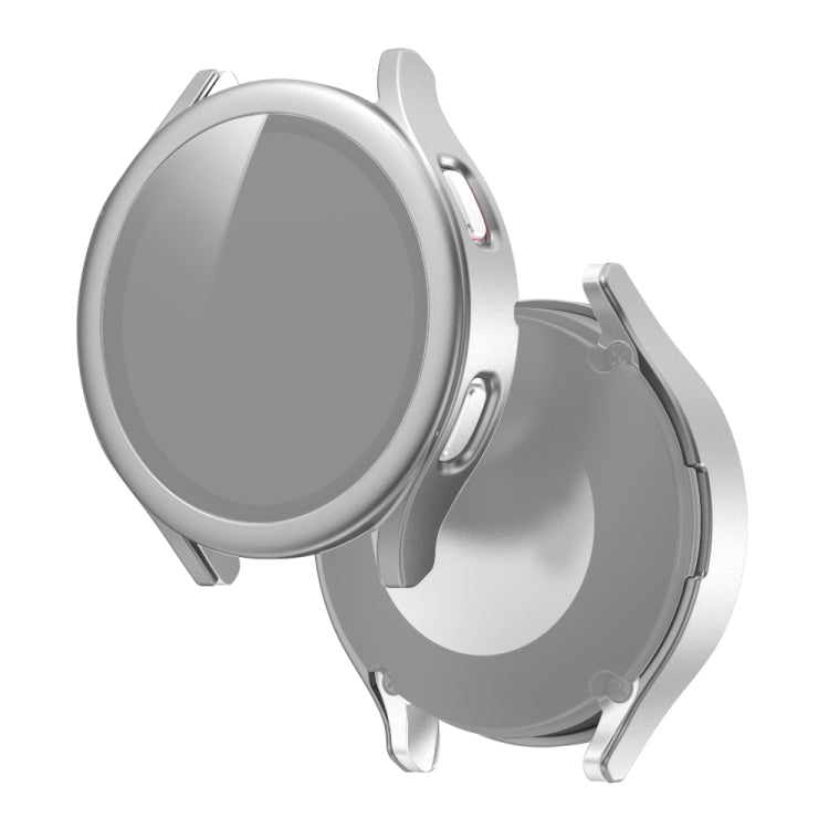 PC satinato + custodia protettiva integrata con pellicola in vetro temperato, For Samsung Galaxy Watch4 40mm, For Samsung Galaxy Watch4 44mm