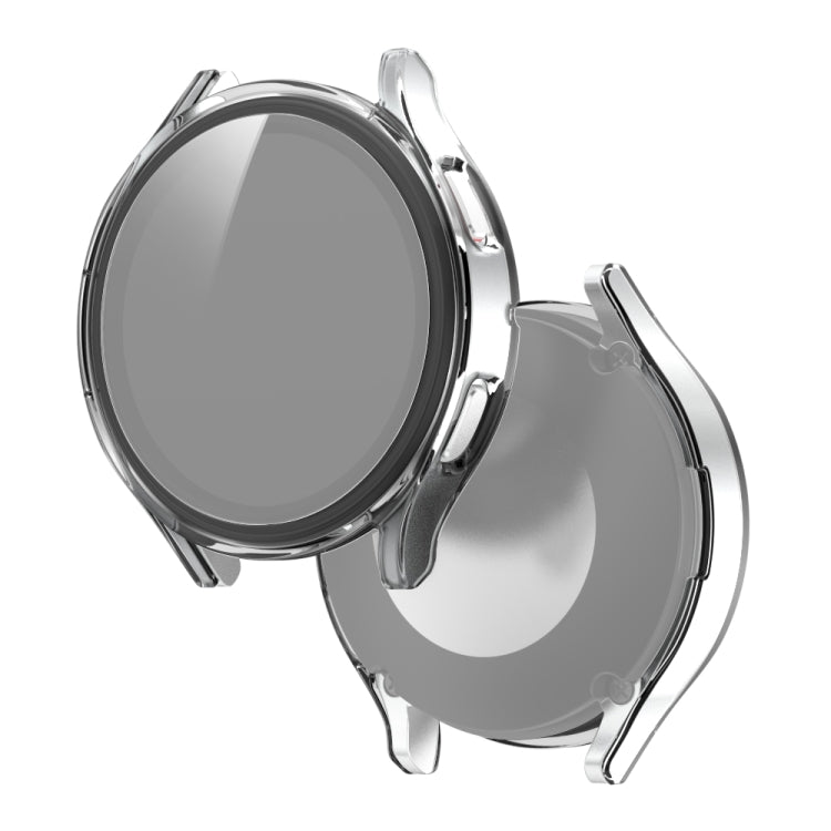 PC satinato + custodia protettiva integrata con pellicola in vetro temperato, For Samsung Galaxy Watch4 40mm, For Samsung Galaxy Watch4 44mm