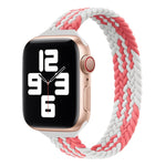 Cinturino di ricambio in treccia di nylon ad anello singolo a vita piccola per Apple Watch Series 7 45mm / 6&SE&5&4 44mm / 3&2&1 42mm, S 145mm, M 155mm