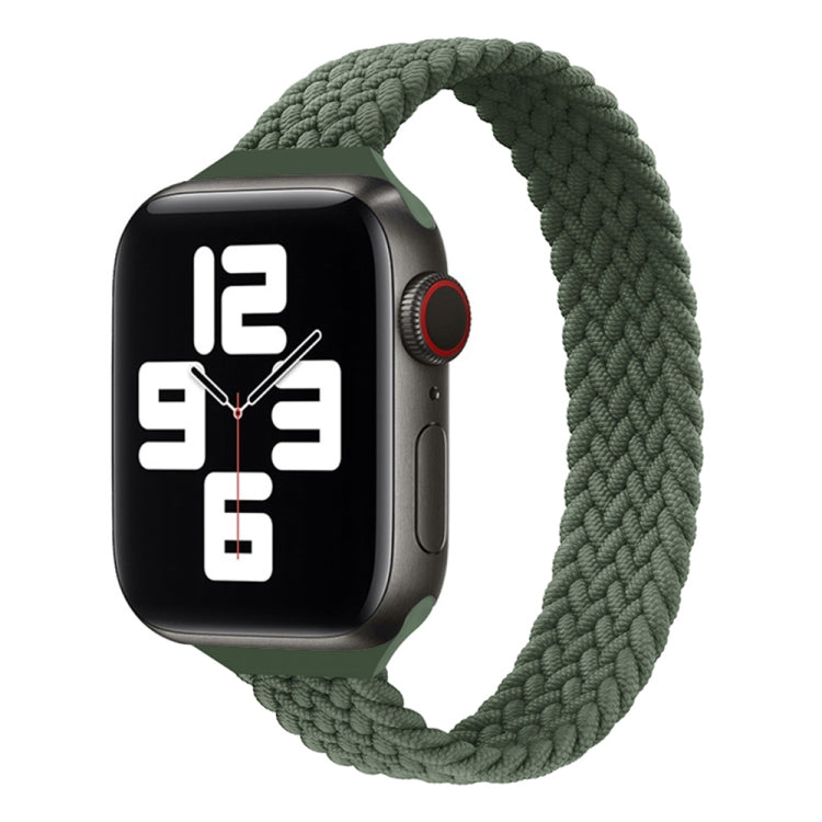 Cinturino di ricambio in treccia di nylon ad anello singolo a vita piccola per Apple Watch Series 7 45mm / 6&SE&5&4 44mm / 3&2&1 42mm, S 145mm, M 155mm