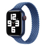 Cinturino di ricambio in treccia di nylon ad anello singolo a vita piccola per Apple Watch Series 7 45mm / 6&SE&5&4 44mm / 3&2&1 42mm, S 145mm, M 155mm