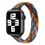 Cinturino di ricambio in treccia di nylon ad anello singolo a vita piccola per Apple Watch Series 7 45mm / 6&SE&5&4 44mm / 3&2&1 42mm, S 145mm, M 155mm