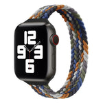 Cinturino di ricambio in treccia di nylon ad anello singolo a vita piccola per Apple Watch Series 7 45mm / 6&SE&5&4 44mm / 3&2&1 42mm, S 145mm, M 155mm
