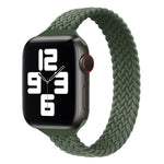 Cinturino di ricambio in treccia di nylon ad anello singolo a vita piccola per Apple Watch Series 7 45mm / 6&SE&5&4 44mm / 3&2&1 42mm, L 165mm