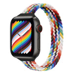 Cinturino di ricambio in treccia di nylon ad anello singolo a vita piccola per Apple Watch Series 7 45mm / 6&SE&5&4 44mm / 3&2&1 42mm, L 165mm