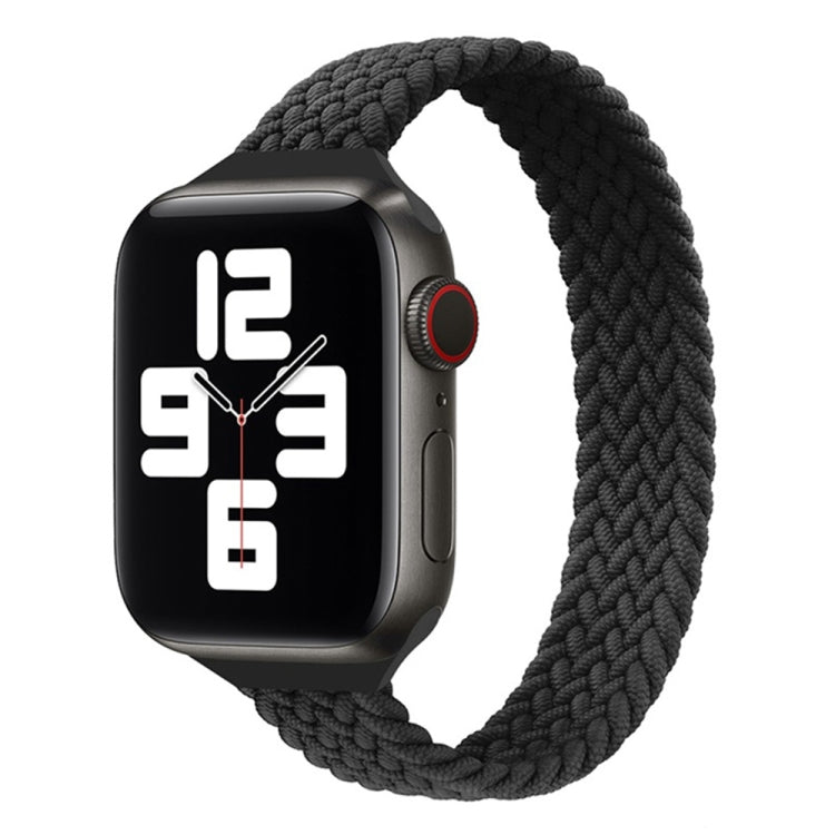 Cinturino di ricambio in treccia di nylon ad anello singolo a vita piccola per Apple Watch Series 7 45mm / 6&SE&5&4 44mm / 3&2&1 42mm, L 165mm
