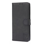 Custodia in pelle a ribalta orizzontale con motivo Happy Cat goffrato con supporto, slot per carte e portafoglio, For Google Pixel 6, For Google Pixel 6 Pro