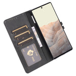 Custodia in pelle a ribalta orizzontale con motivo Happy Cat goffrato con supporto, slot per carte e portafoglio, For Google Pixel 6, For Google Pixel 6 Pro