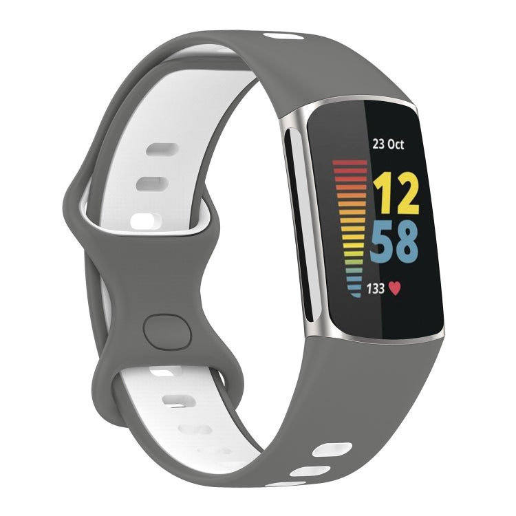 Cinturino di ricambio in silicone bicolore, For Fitbit Charge 5