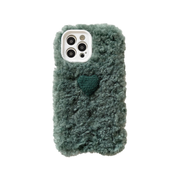 Custodia morbida a forma di cuore in peluche per iPhone 11 Pro
