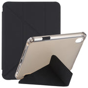 Custodia per tablet in pelle flip con deformazione orizzontale trasparente in TPU con supporto e slot per penna, For iPad mini 2024 / mini 6