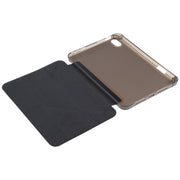 Custodia per tablet in pelle flip con deformazione orizzontale trasparente in TPU con supporto e slot per penna, For iPad mini 2024 / mini 6